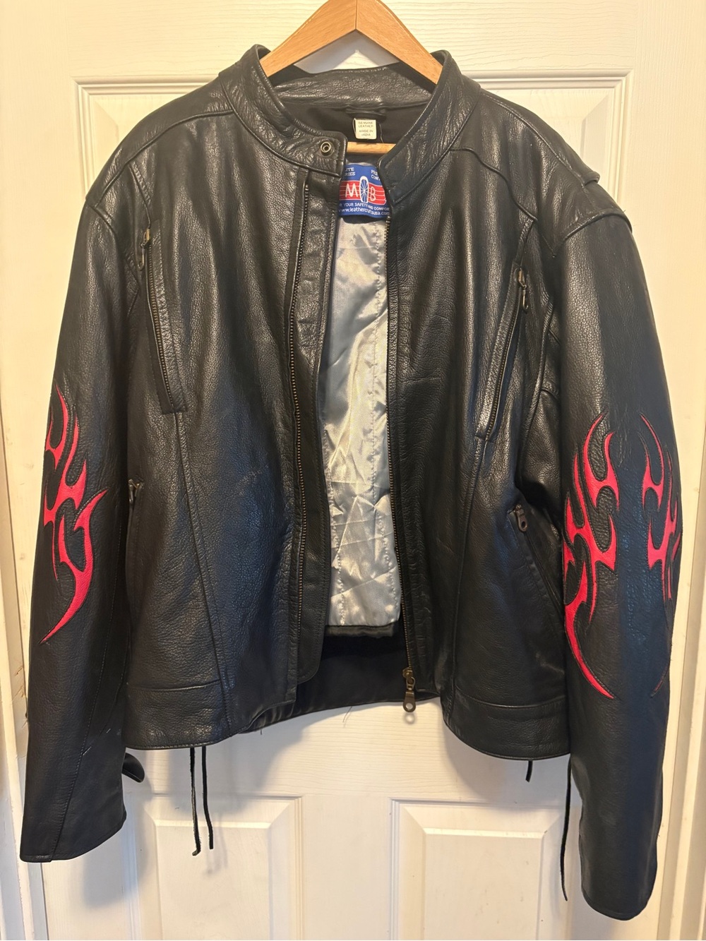 2XL Genuine Leather Riding Jacket
